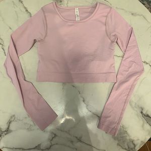 Lululemon Ebb to Street Long-Sleeve Shirt- Pink Peony